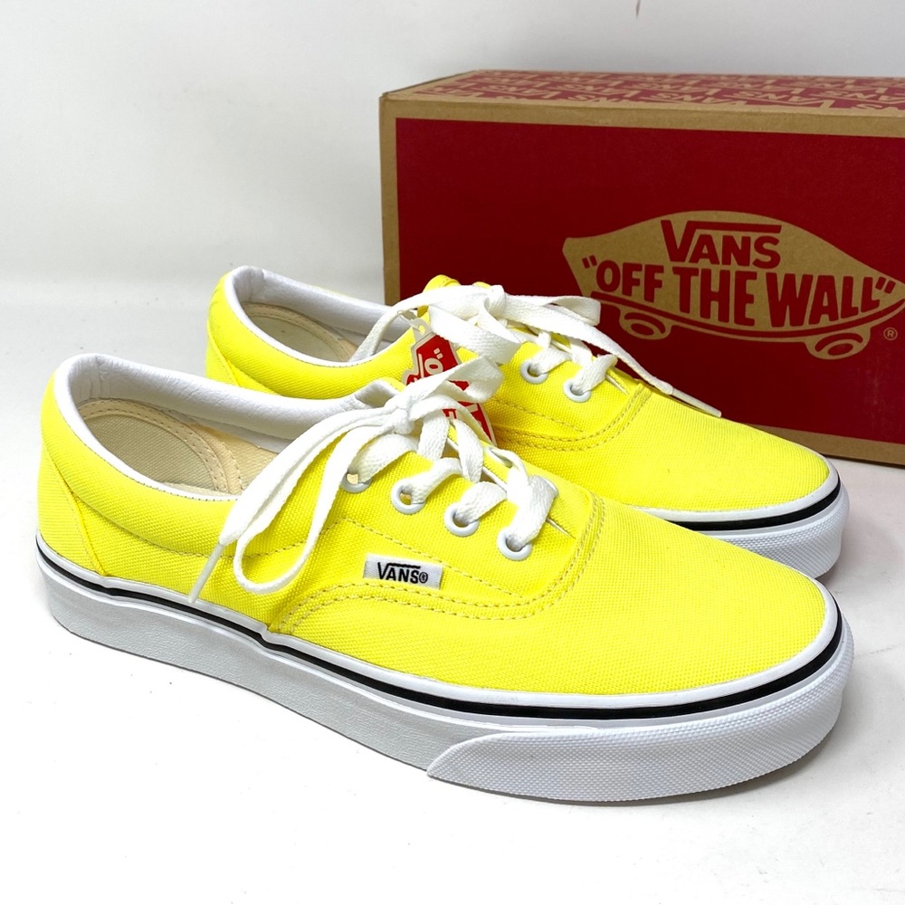 🌸 Sale 🌸 VANS Era Neon Lemon Yellow Canvas Women’s Size 7 Sneakers VN0A4U39WT7 - Picture 2 of 9